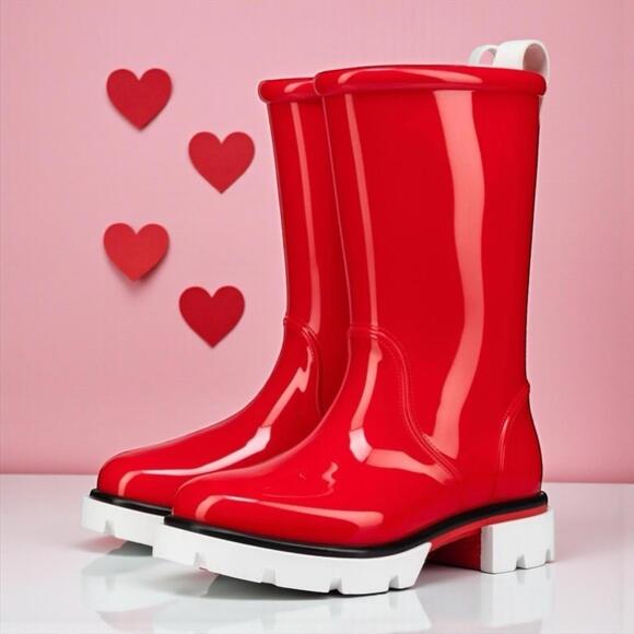 Christian Louboutin Other - $555 NEW Christian Louboutin Girl's Pluie Rain Boots Red Size 33 US 1.5